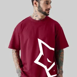 Leotude Men Graphic Printed Round Neck Cotton Oversized T-shirt-picture-23