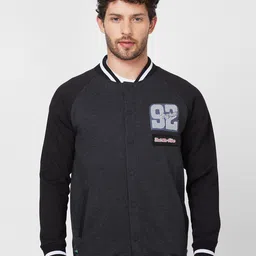 SPYKAR Typography Printed Mandarin Collar Sweatshirt image 1