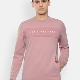 Louis Philippe Sport Men Pink & White Brand Logo Printed Sweatshirt-picture-33