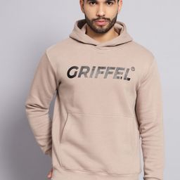 GRIFFEL Men Beige Printed Hooded Sweatshirt-picture-41