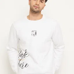 Club York Typography Printed Fleece Pullover Sweatshirt-picture-33