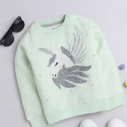 Yellow Apple Girls Graphic Embroidered Woollen Pullover Sweatshirt-picture-40