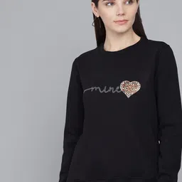 Kotty Woman Black Printed Sweatshirt-image-51