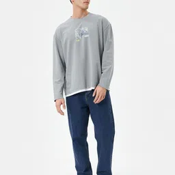 Koton Round Neck Graphic Printed Sweatshirt-picture-17