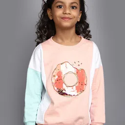 V-Mart Girls Self Design Pullover Sweatshirt-picture-29