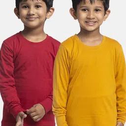 Friskers Boys Pack Of 2 Solid Running T-shirt-image-20