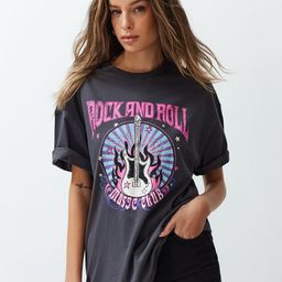 Trendyol Women Graphic Printed Round Neck T-shirt-picture-4