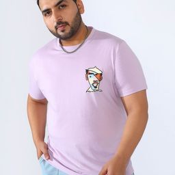 Instafab Plus Men Checked V-Neck Cut Outs T-shirt-picture-29