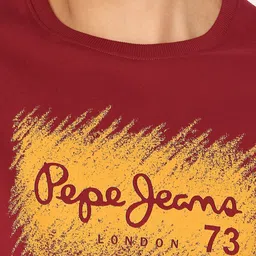 Pepe Jeans Typography Printed Long Sleeves Pure Cotton Pullover image 3