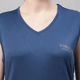 mack jonney VIMAL JONNEY V-Neck Sleeveless Sports T-shirt image 3