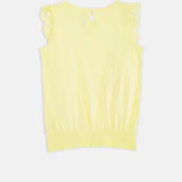 Pantaloons Junior Girls Yellow Solid Top image 3