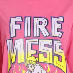 Fabflee Graphic Printed Oversized Cotton T-shirt image 3