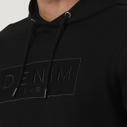 VAN HEUSEN DENIM LABS Men Embroidered Hooded Pullover Sweatshirt image 5