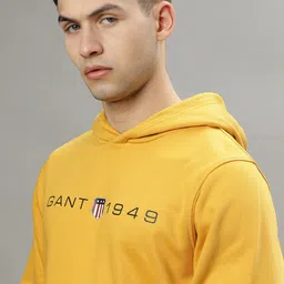 GANT Solid Hooded Regular Fit Sweatshirt image 2