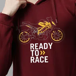 ADRO Men Printed Hooded Sweatshirt image 2