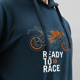 ADRO Men Printed Hooded Sweatshirt image 2