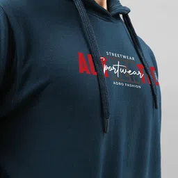 ADRO Men Printed Hooded Sweatshirt image 2