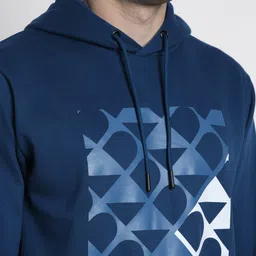 Dennis Lingo Geometric Printed Long Sleeves Hooded Pullover Sweatshirt image 4