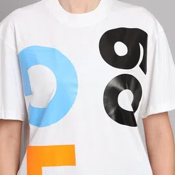 GRIFFEL Typography Printed Drop Shoulder Sleeves Cotton Oversized T-shirt image 2