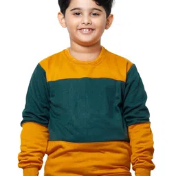 IndiWeaves Boys Pack Of 2 Colourblocked Long Sleeves Fleece Sweatshirt image 3