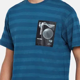 Coolsters by Pantaloons Boys Blue Striped T-shirt image 4