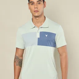 Technosport Slim Fit Colourblocked Polo Collar Antimicrobial Active T-shirt image 5