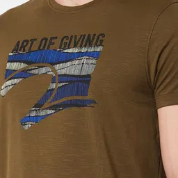 SPYKAR Round Neck Printed Cotton Slim Fit T-shirt image 2