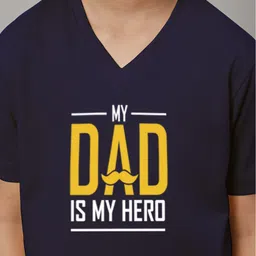 Friskers Boys Typography Printed Pure Cotton V-Neck Slim Fit T-shirt image 3