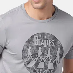 SF JEANS by Pantaloons The Beatles Printed Slim Fit Cotton T-shirt image 2
