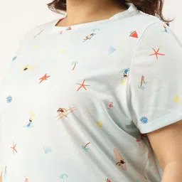 MARCA Bold Women Plus Size Conversational Printed Sublimation T-shirt image 2