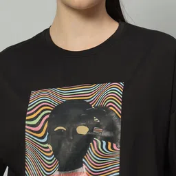 MKH Graphic Printed Relaxed Fit Drop-Shoulder Sleeves Dri-Fit T-shirt image 2