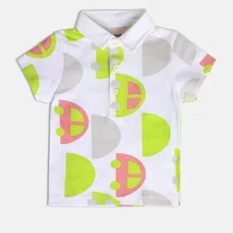 MINI KLUB Boys Graphic Printed Polo Collar Cotton T-shirt-picture-31