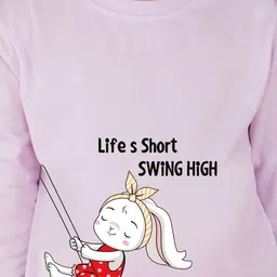 NUSYL Girls Graphic Printed T-shirt image 2