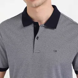 Calvin Klein Jeans Men LIQUID TOUCH Striped Polo Collar Cotton T-shirt image 3