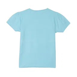 Marvel by Wear Your Mind Girls Blue Eternal Printed Pure Cotton T-shirt image 2