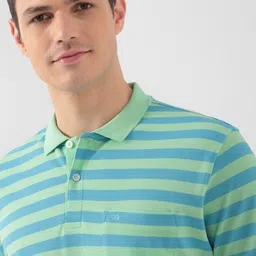 Peter England Striped Polo Collar Short Sleeves T-shirt image 2