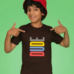 NUSYL Boys Typography Printed Round Neck T-shirt image 4