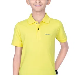 ONE SKY Boys Polo Collar Short Sleeves Cotton Casual T-shirt image 2