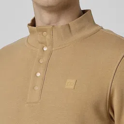 Peter England Casuals Mock Collar Pullover Sweatshirt image 2