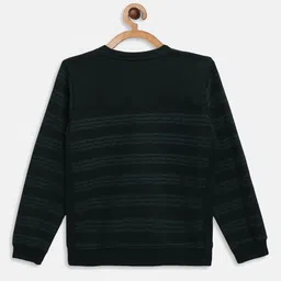 Octave Boys Green Striped Sweatshirt image 2