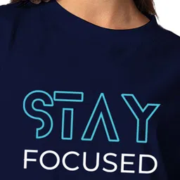 STATUS MANTRA Women Typography Printed Bio Finish Applique T-shirt image 5