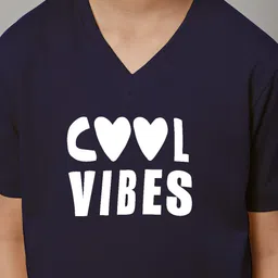 Friskers Boys Typography Printed V-Neck Cotton T-Shirts image 3