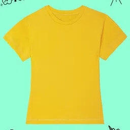 BAESD Girls Pack Of 2 Solid Round Neck Short Sleeves Cotton Casual T-shirt image 4