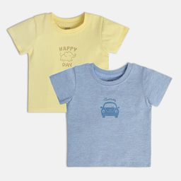 MINI KLUB Boys Pack Of 2 Graphic Printed Cotton T-shirts-picture-24