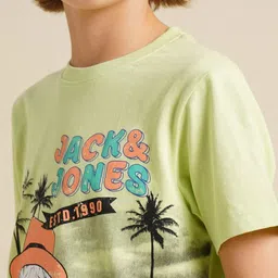 Jack & Jones Junior Boys Printed Applique T-shirt image 2