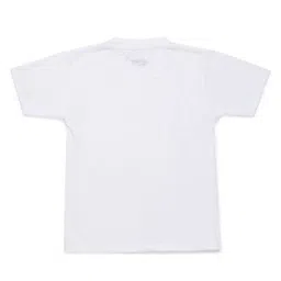 KNITROOT Kids White & Black Typography Printed Cotton T-shirt image 3