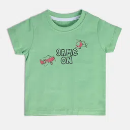 MINI KLUB Boys Typography Printed Pure Cotton T-Shirt-image-59