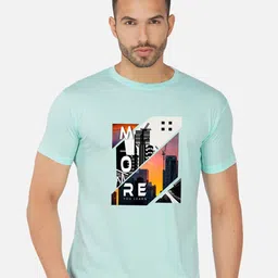 CHOZI Pack of 2 Typography Printed Round Neck Regular Fit Cotton T-Shirt image 2