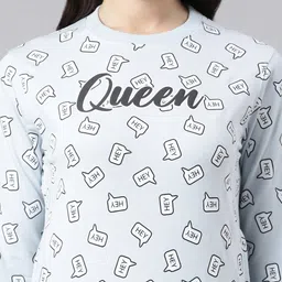 DIXCY SCOTT Slimz Typography Printed Cotton Sweatshirt image 4