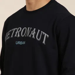 Metronaut Men Typography Printed Pullover Sweatshirt image 2
